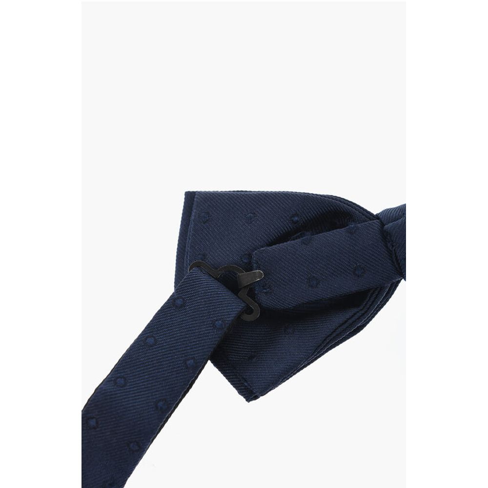 Corneliani Polka Dot Jacquard Silk Bow Tie - Image 3