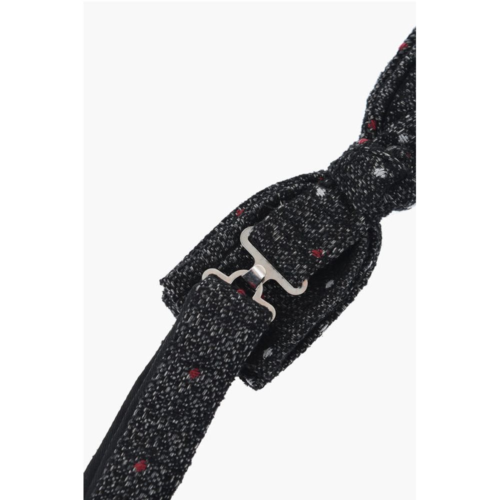 Corneliani CC COLLECTION Polka Dot Patterned Knitted Bow Tie - Image 3