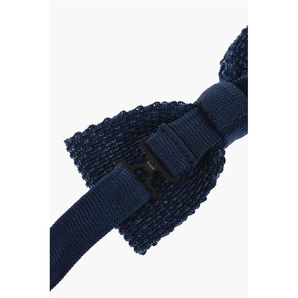 Corneliani Knitted Linen Blend Bow Tie - Image 3