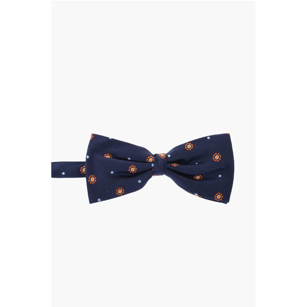 Corneliani Floral Patterned Silk Bow Tie