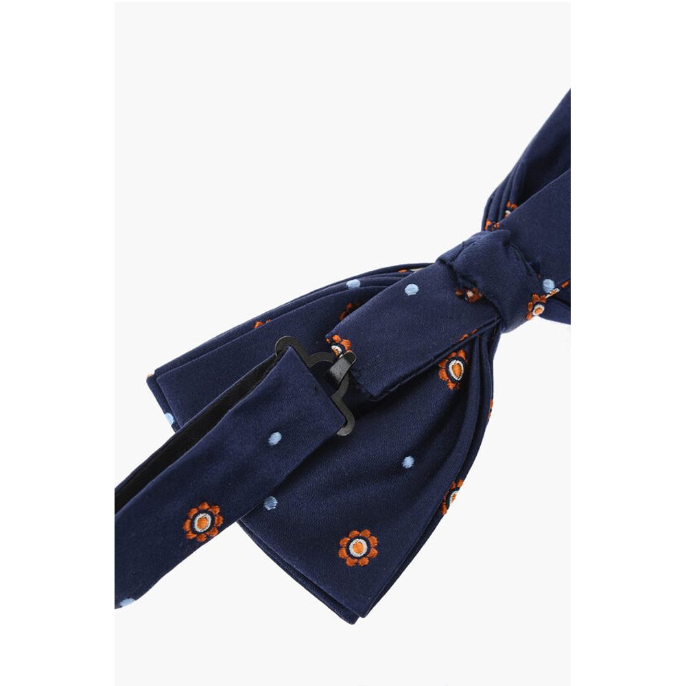 Corneliani Floral Patterned Silk Bow Tie - Image 3