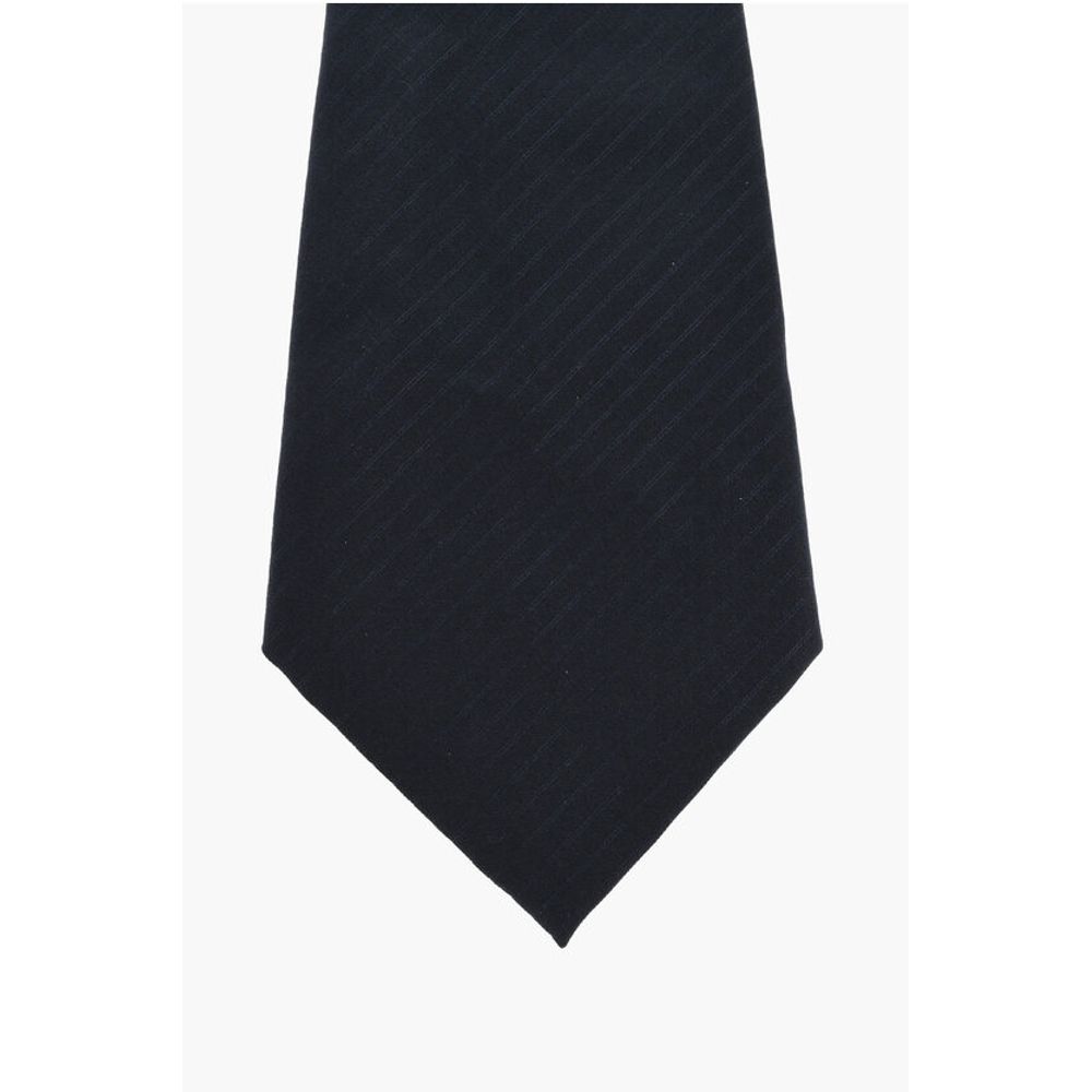 Corneliani Ton-Sur-Ton Striped Wool Ascot Tie - Image 2