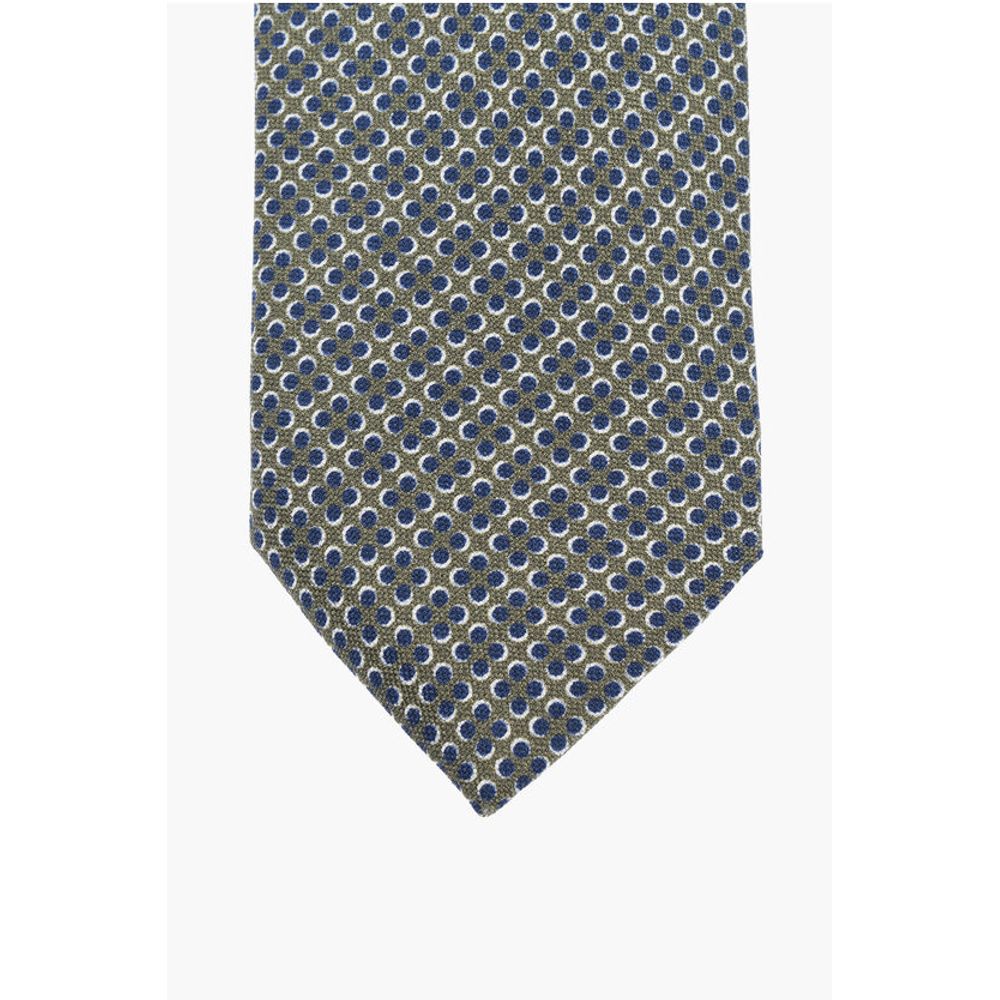 Corneliani CC COLLECTION Geometric Patterned Silk Tie - Image 2