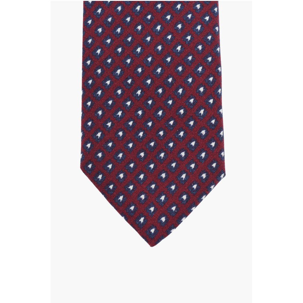 Corneliani CC COLLECTION Geometric Patterned Silk Tie - Image 2