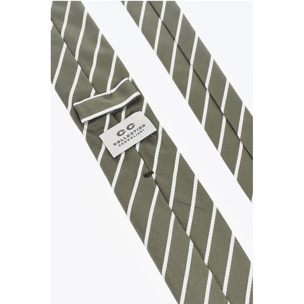Corneliani CC COLLECTION Oblique Striped Silk Tie - Image 3