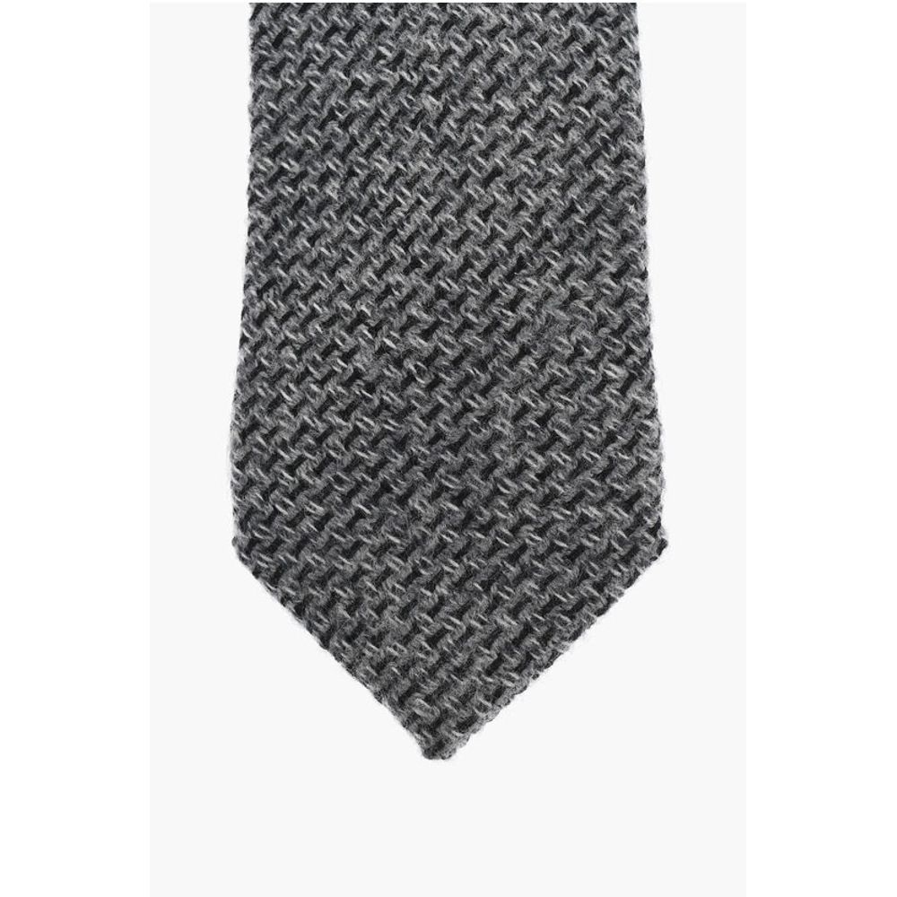 Corneliani TREND Geometric Patterned Wool Blend Tie - Image 2