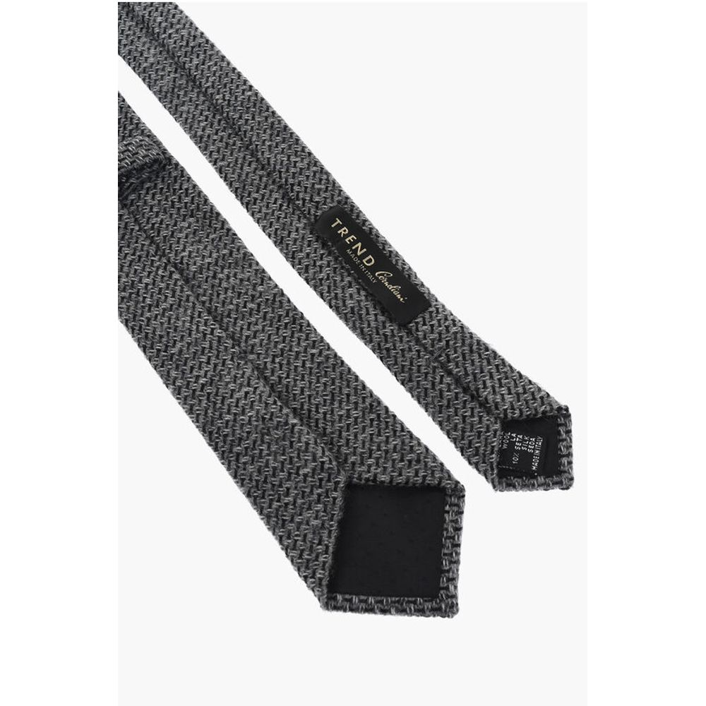 Corneliani TREND Geometric Patterned Wool Blend Tie - Image 3