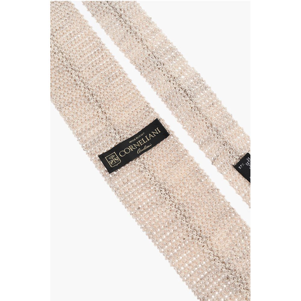 Corneliani Crochet Linen Blend Tie - Image 3