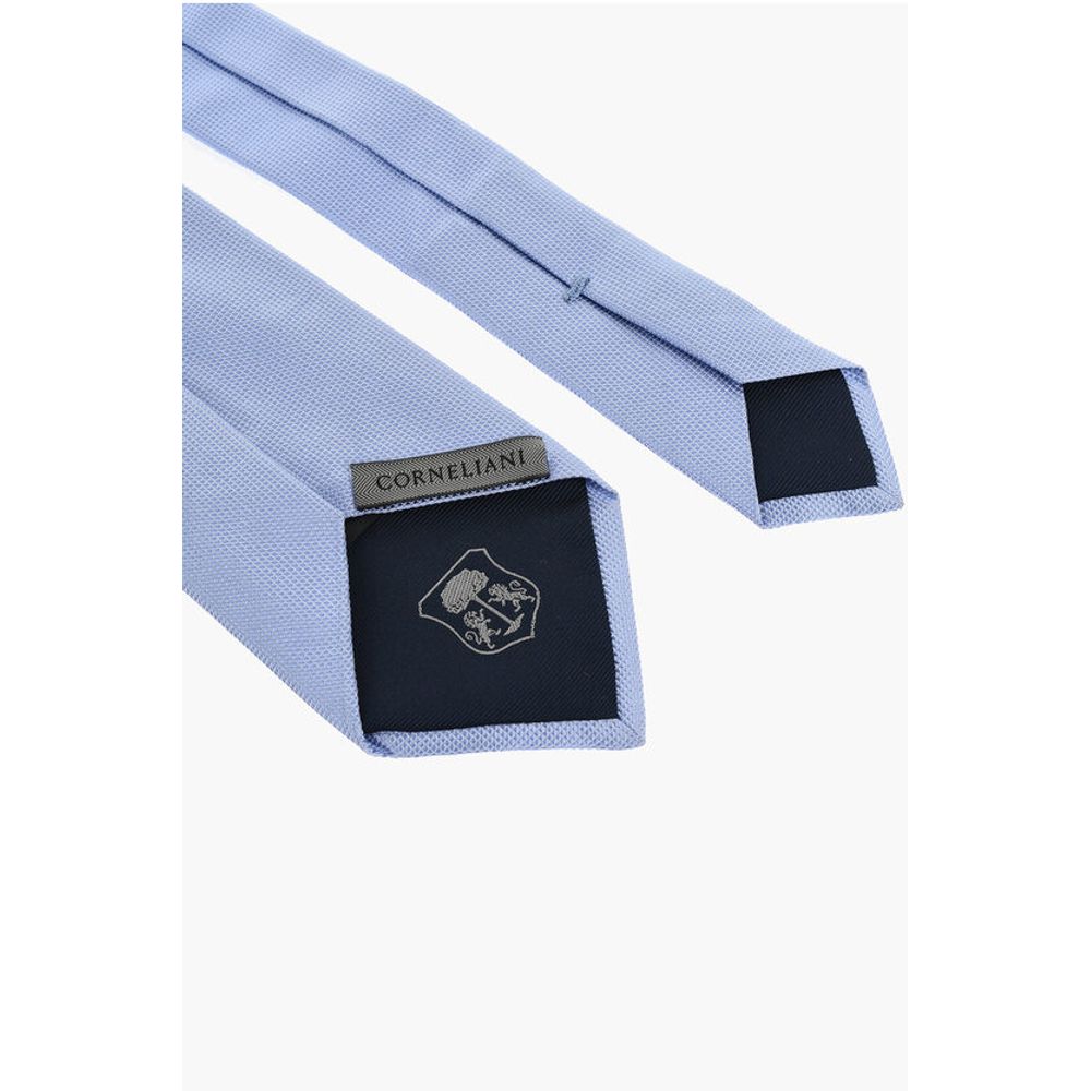 Corneliani Pin Check Jacquard Silk Tie - Image 3