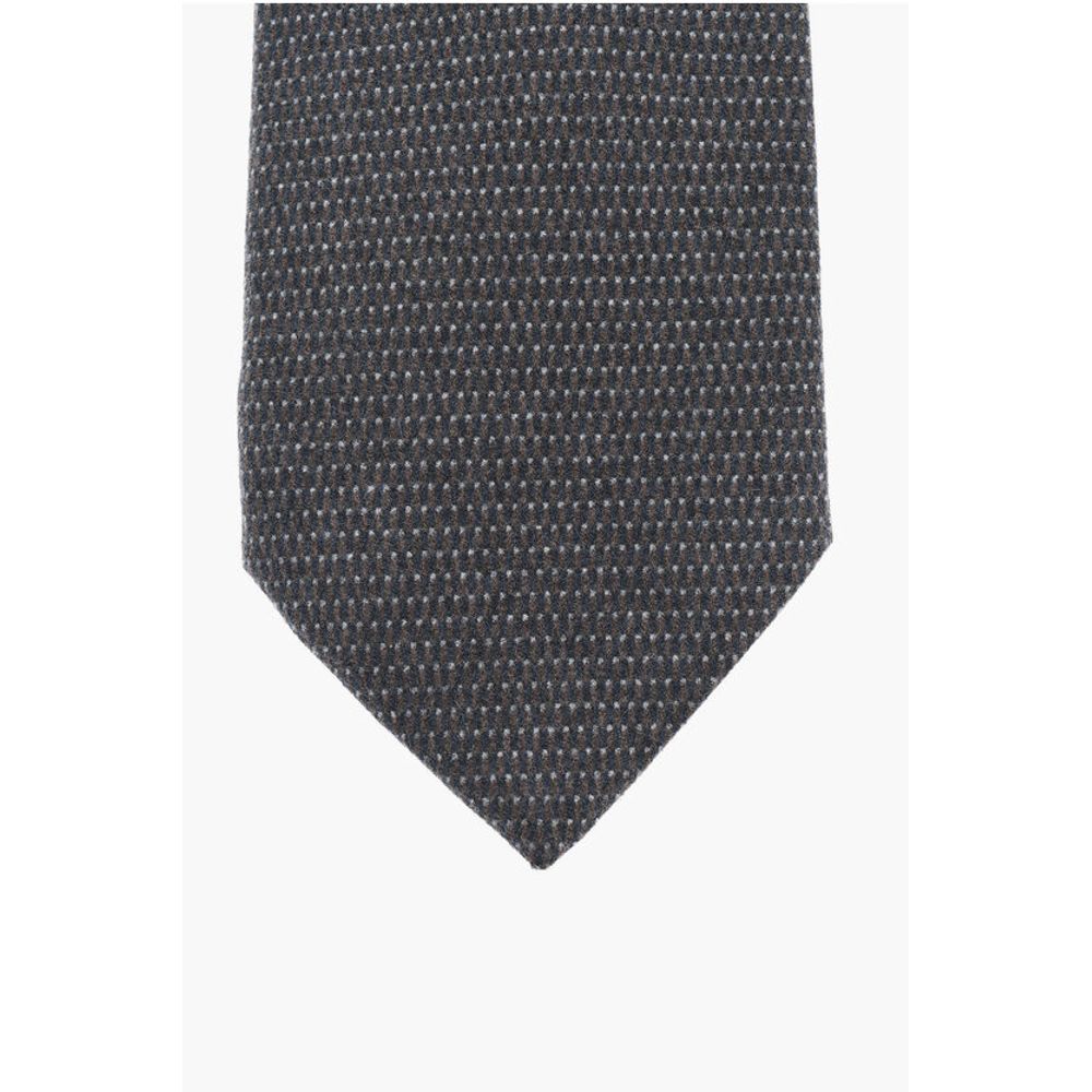 Corneliani Jacquard Wool Tie - Image 5