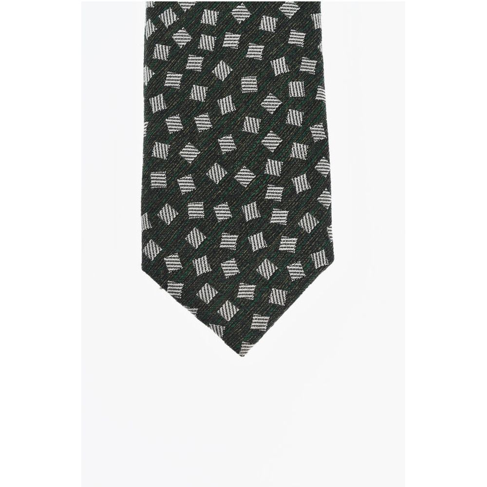 Corneliani TREND Geometric Patterned Silk Tie - Image 2