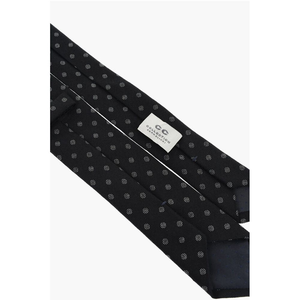 Corneliani CC COLLECTION Polka Dot Wool Blend Tie - Image 3