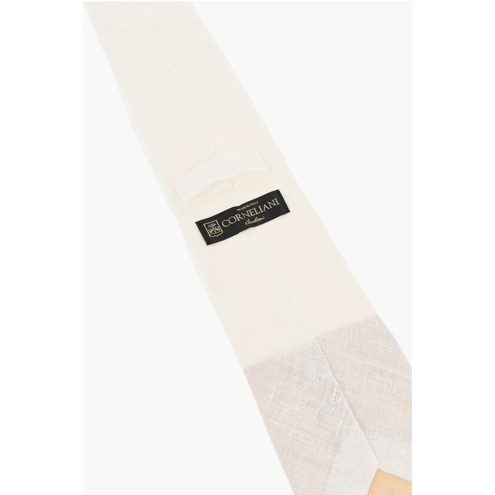 Corneliani Monochrome Linen Tie - Image 3