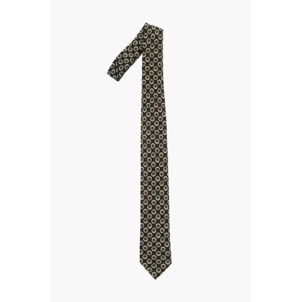 Corneliani Floral Patterned Wool Tie