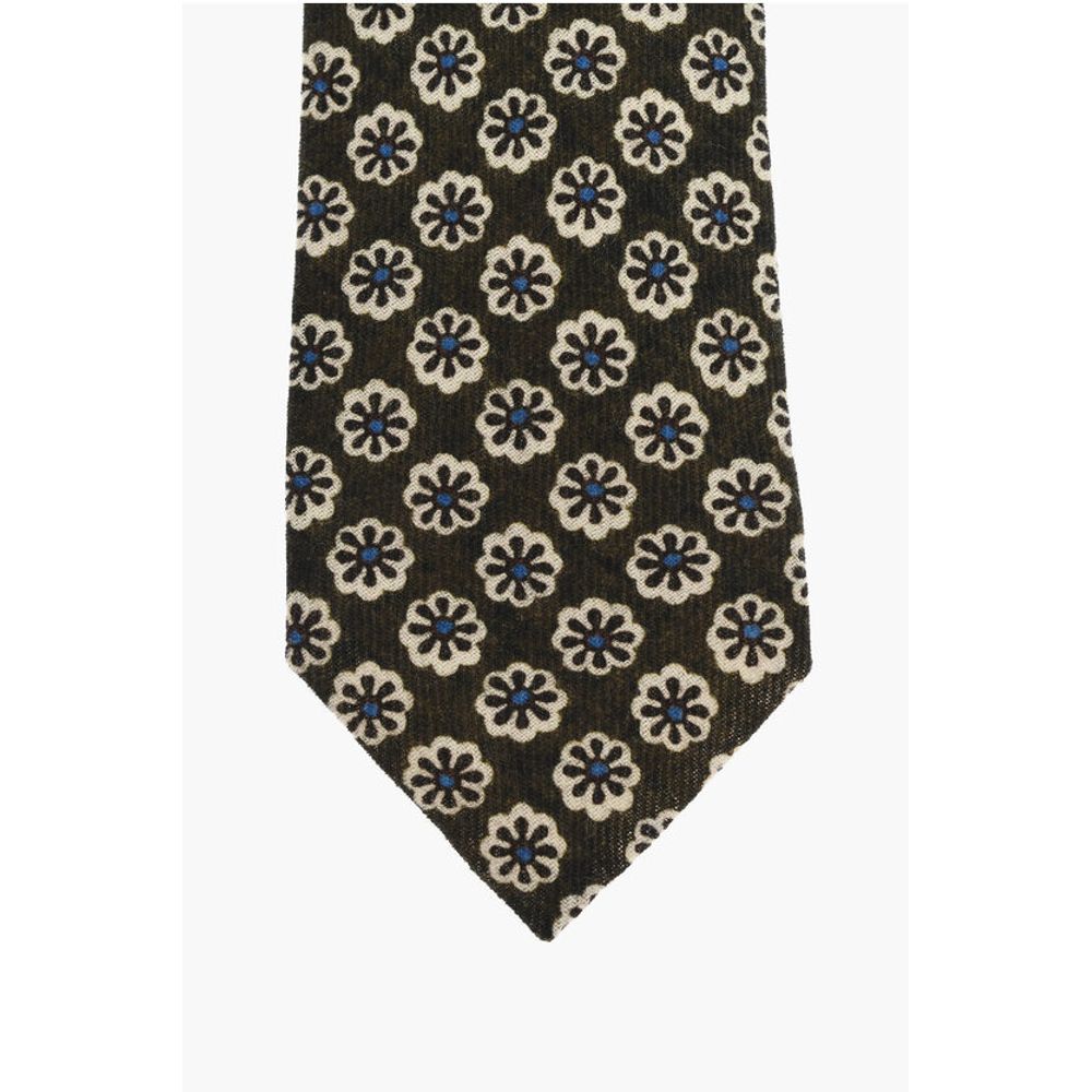 Corneliani Floral Patterned Wool Tie - Image 2