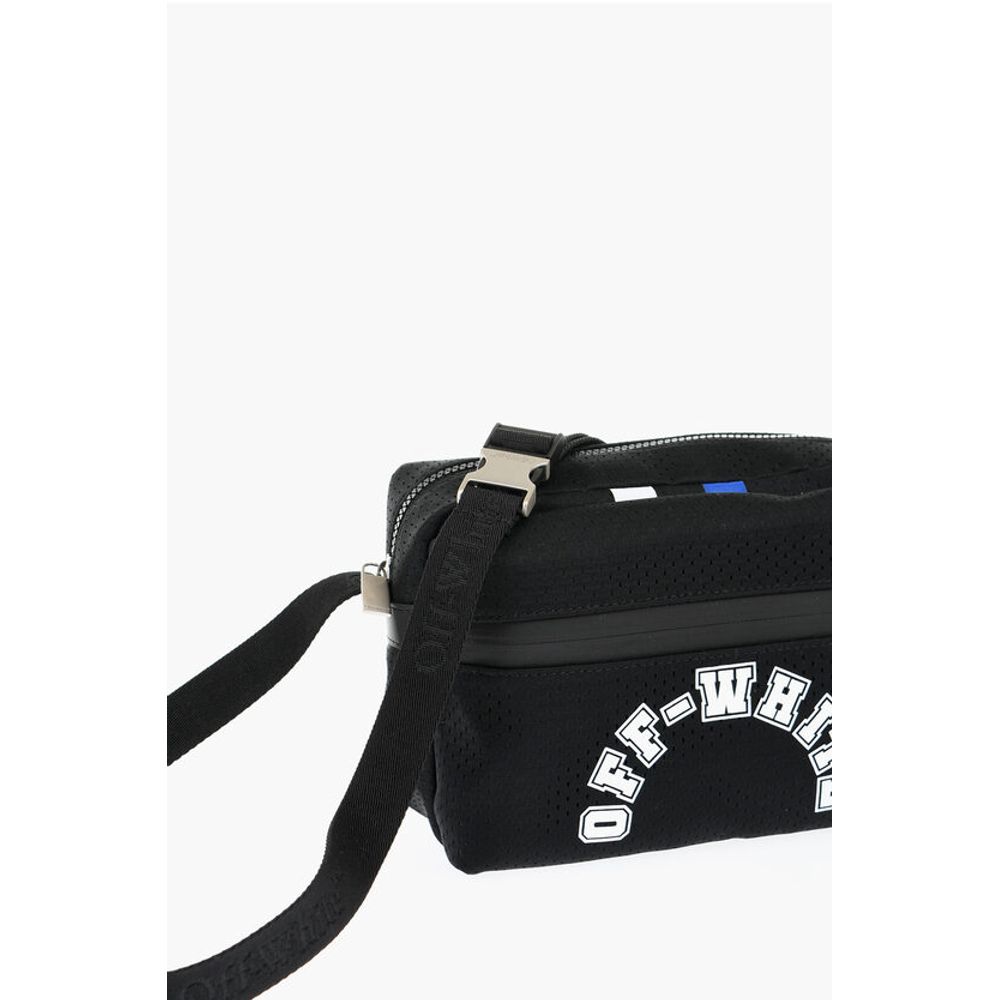 Off-White Perforated Nylon Camera Bag with Printed Logo - Image 3