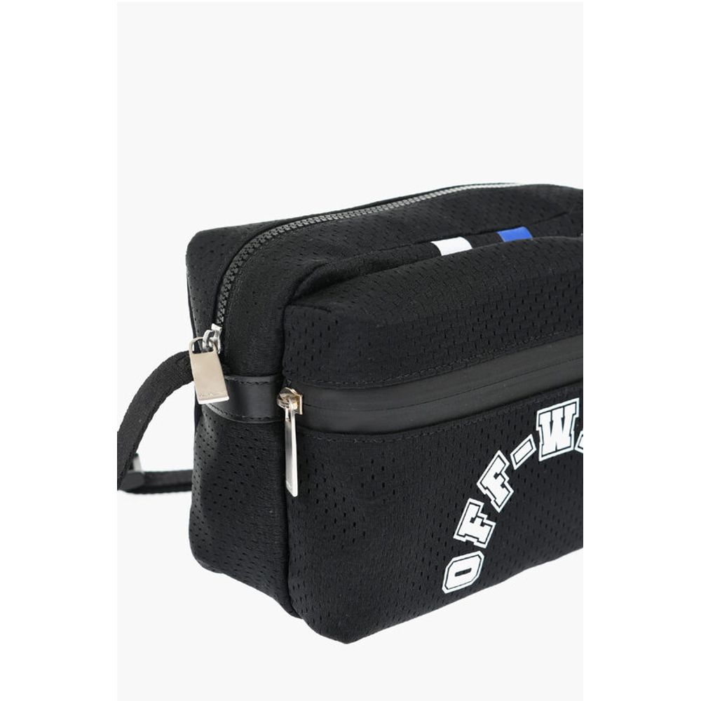 Off-White Perforated Nylon Camera Bag with Printed Logo - Image 4
