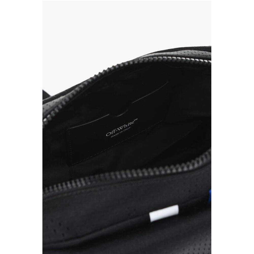 Off-White Perforated Nylon Camera Bag with Printed Logo - Image 5