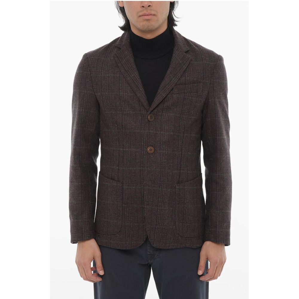 Corneliani CC COLLECTION District Check Wool Blend Blazer