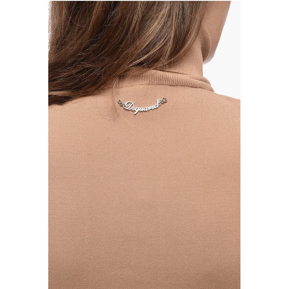 Dsquared² Turtleneck Stretch Fabric Sheath Dress - Image 3