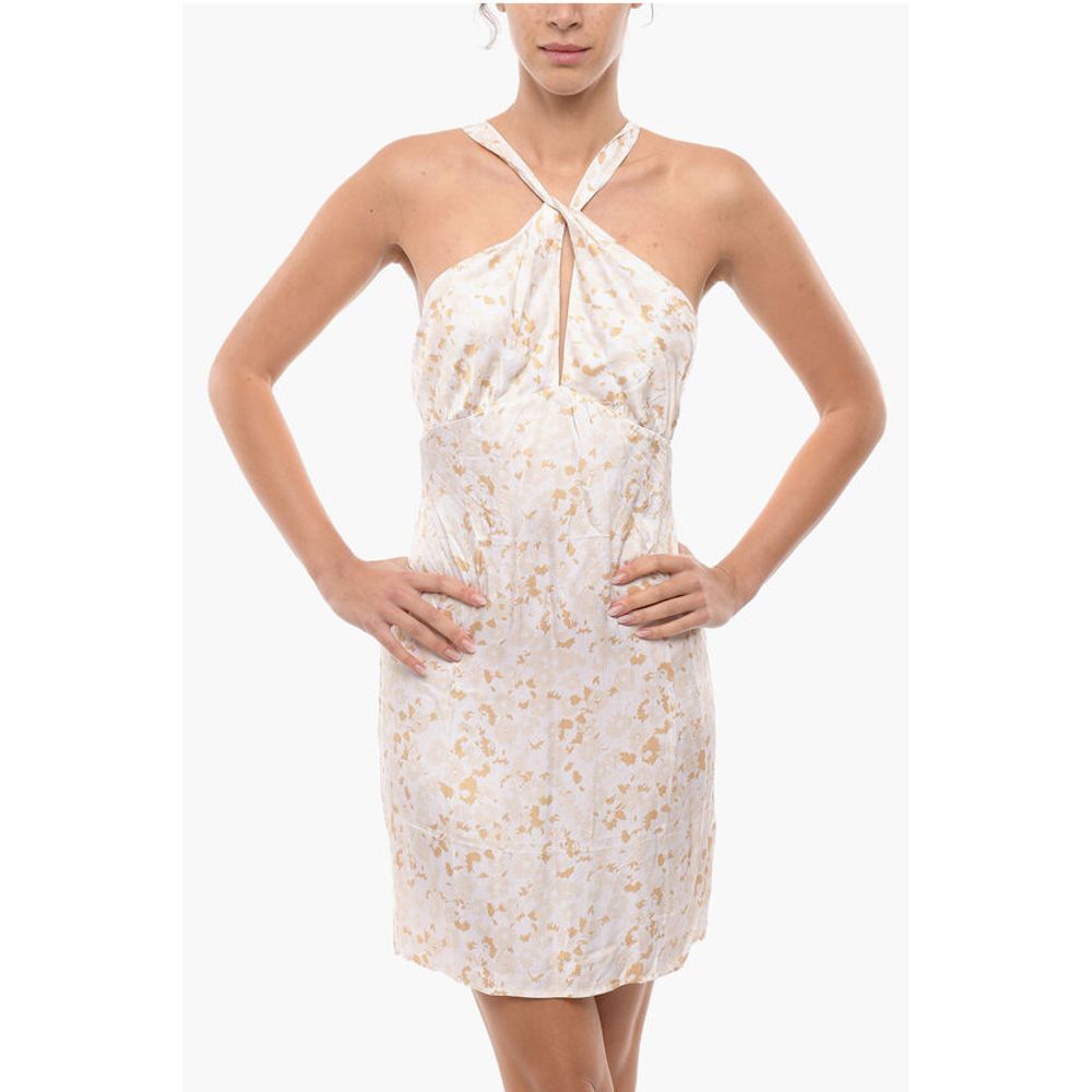 Samsoe Samsoe Textured LINE Bodycon Mini Dress with Satin Finish - Image 4