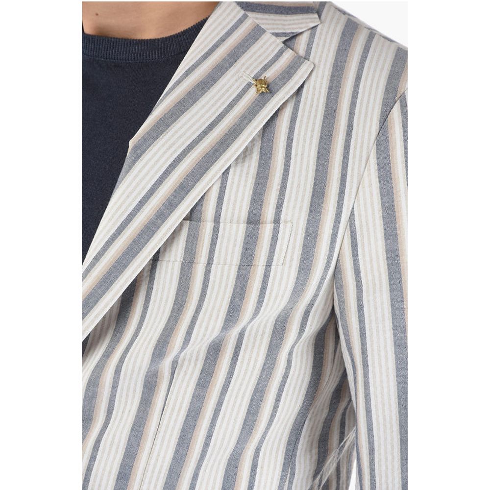 Corneliani CC COLLECTION pencil striped side vents notch lapel REFINED - Image 3