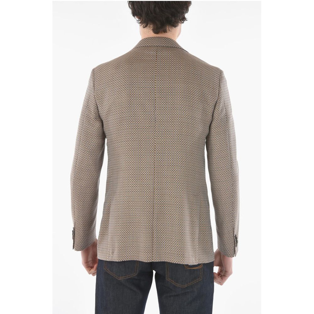 Corneliani CC COLLECTION geometric patterned virgin wool REFINED 2-butt - Image 2