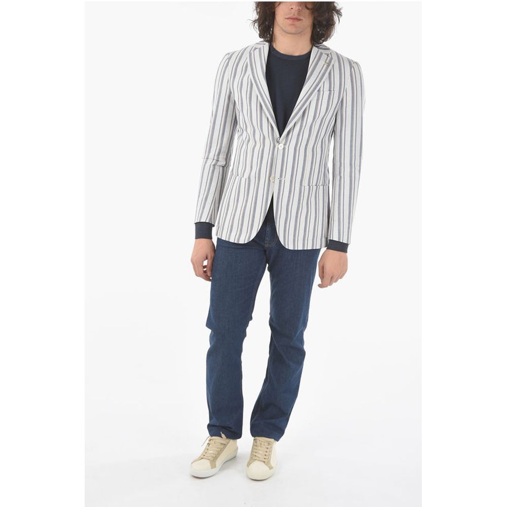 Corneliani CC COLLECTION pencil striped side vents notch lapel REFINED - Image 4