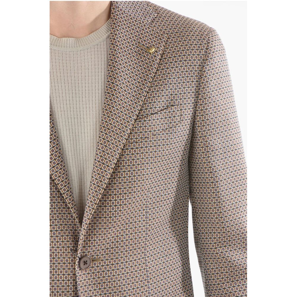 Corneliani CC COLLECTION geometric patterned virgin wool REFINED 2-butt - Image 3