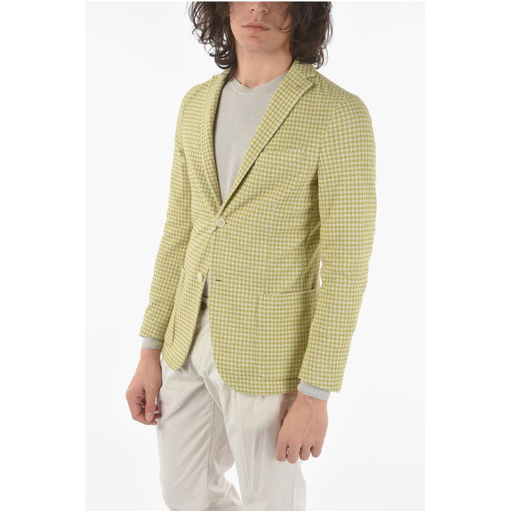 Corneliani CC COLLECTION houndstooth side vents notch lapel RESET 2-but