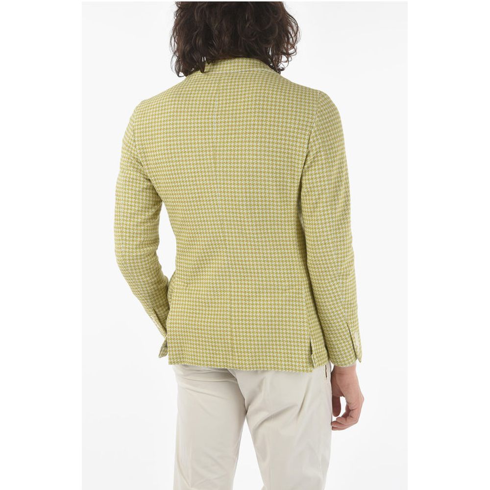 Corneliani CC COLLECTION houndstooth side vents notch lapel RESET 2-but - Image 2