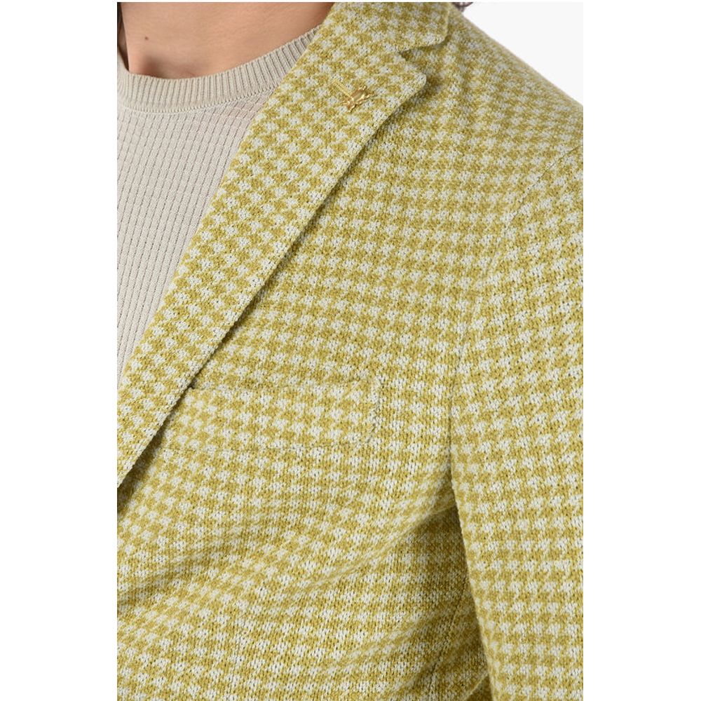 Corneliani CC COLLECTION houndstooth side vents notch lapel RESET 2-but - Image 3