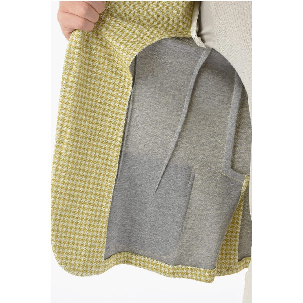 Corneliani CC COLLECTION houndstooth side vents notch lapel RESET 2-but - Image 5