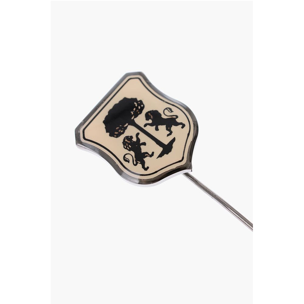 Corneliani Brass Brooch with Emblem - Image 2