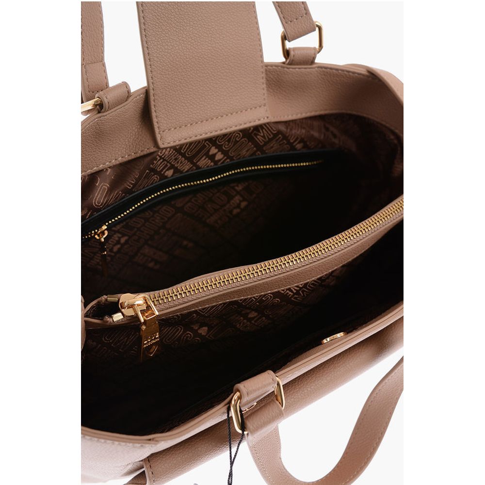 Moschino LOVE Faux Leather Rectangular Bag with Maxi Patch Pocket - Image 4