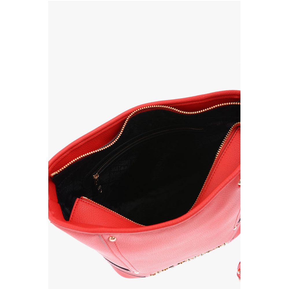 Moschino LOVE golden details faux leather crossbody bag - Image 4