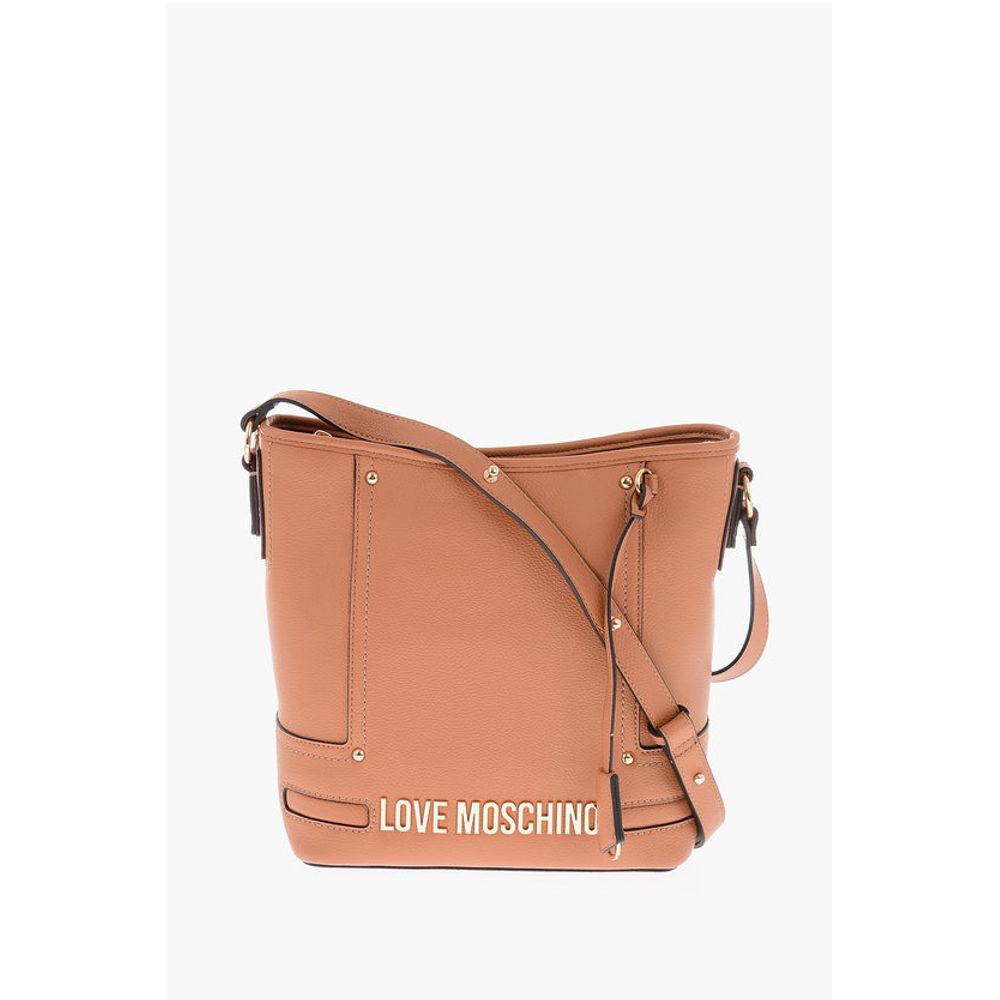 Moschino LOVE golden details faux leather crossbody bag