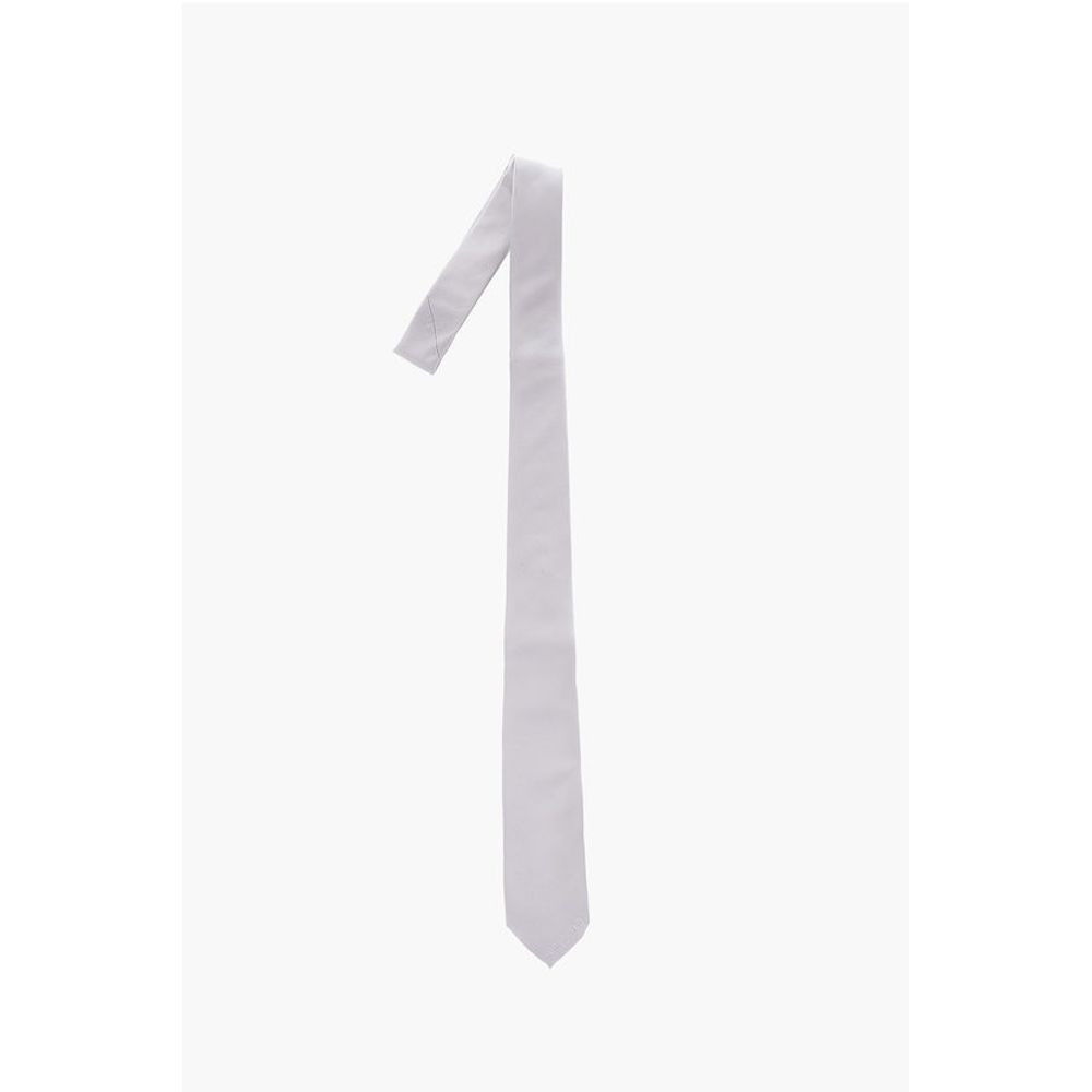 Moschino Solid Color Silk Tie