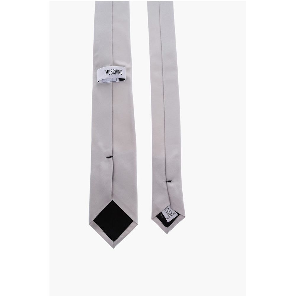 Moschino Solid Color Silk Tie - Image 3