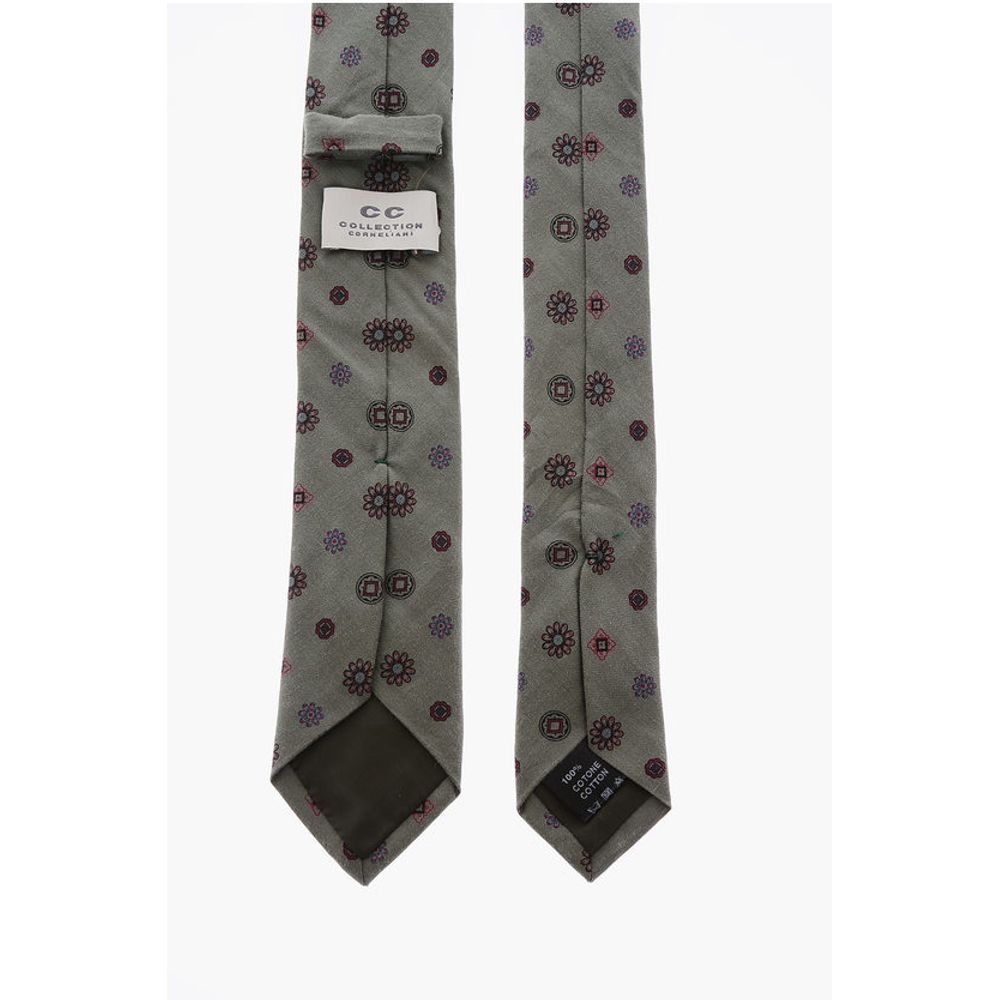 Corneliani CC COLLECTION Floral Patterned Silk Tie - Image 3