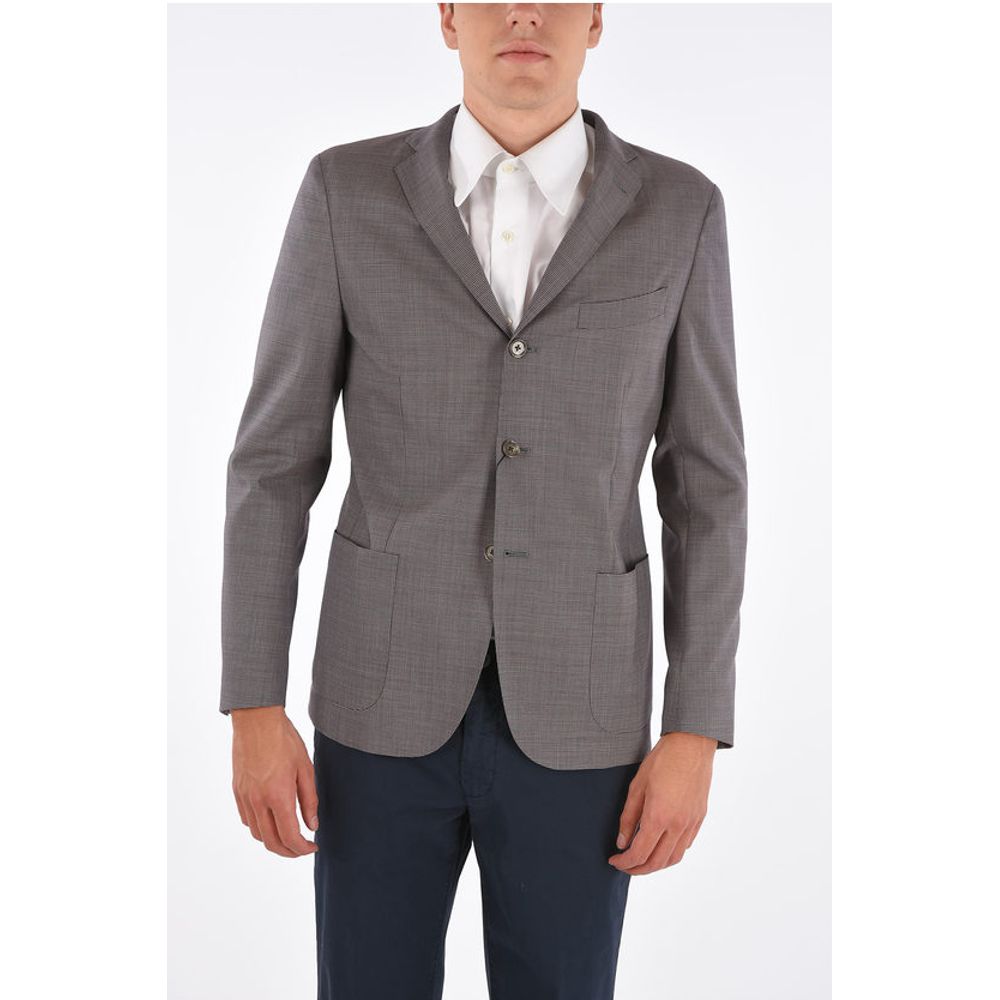 Corneliani CC COLLECTION Blazer REWARD Sfoderato con Motivo Pied de Pou