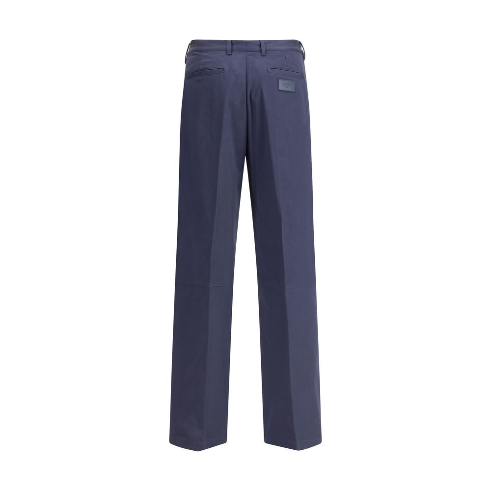 Fendi Blue Cotton Casual Pants - Image 2