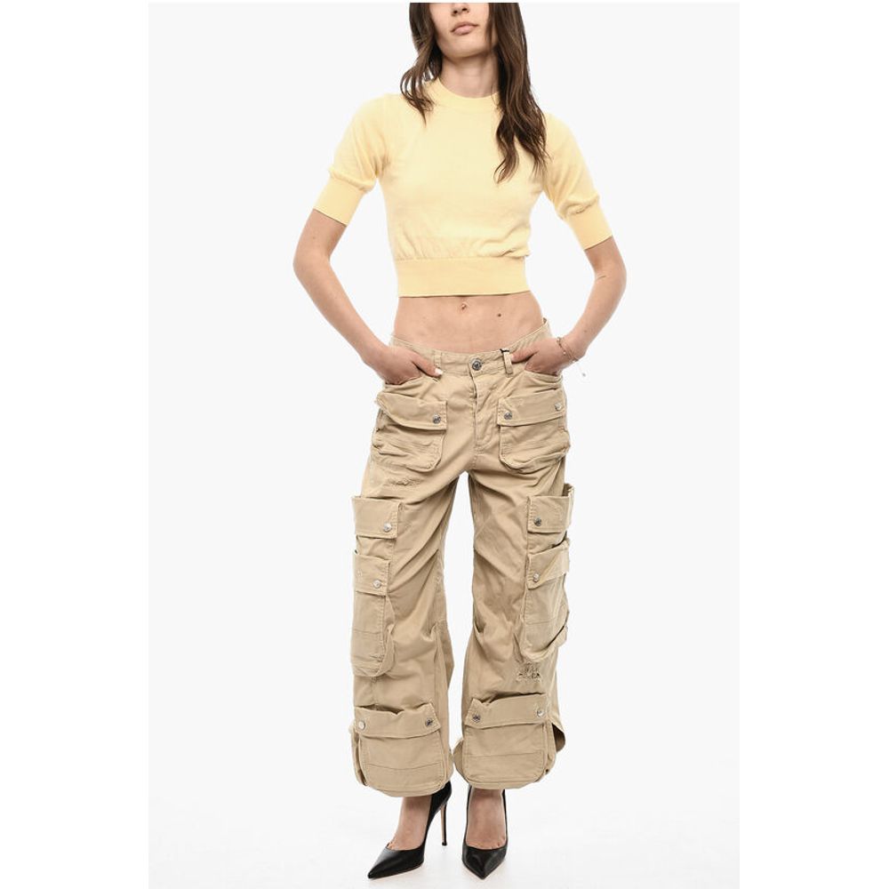 Dsquared² Distressed Cargo Pants with Logo Buttons - Image 5