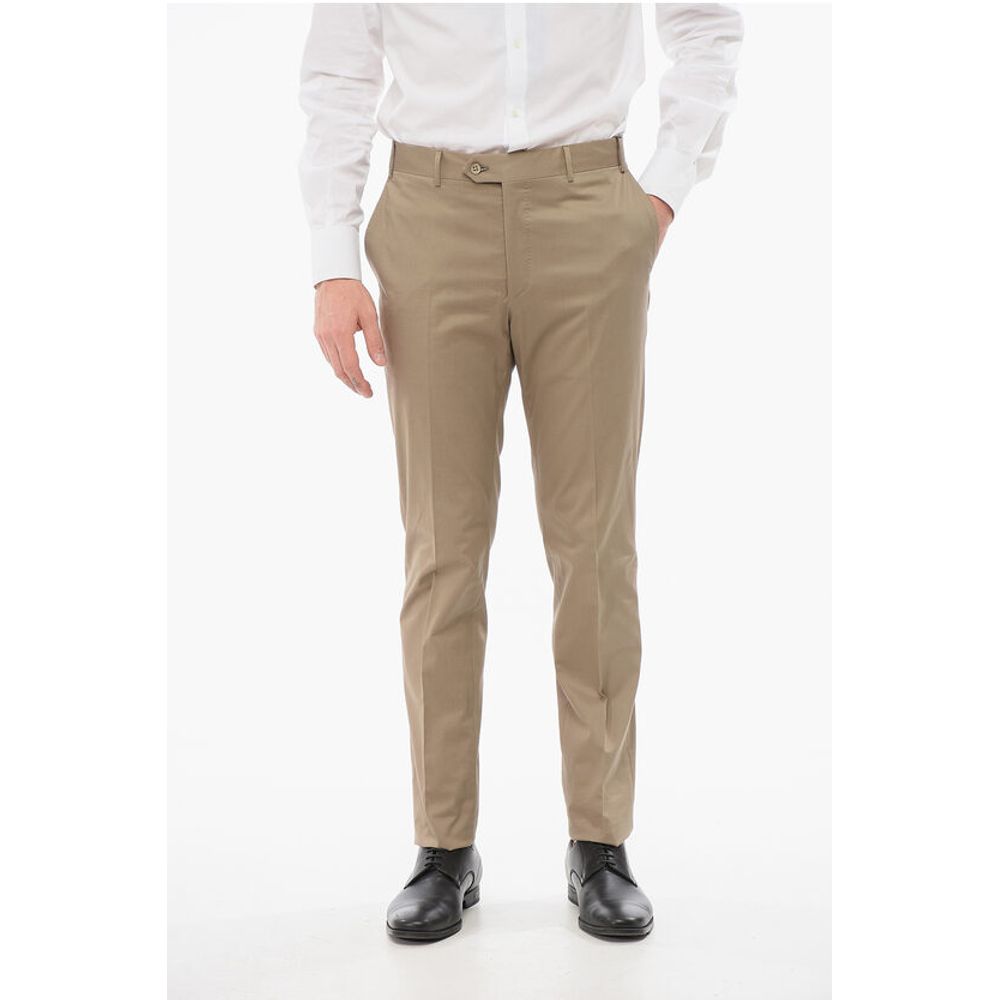 Corneliani Cotton Pants with Double Buttons Clousure