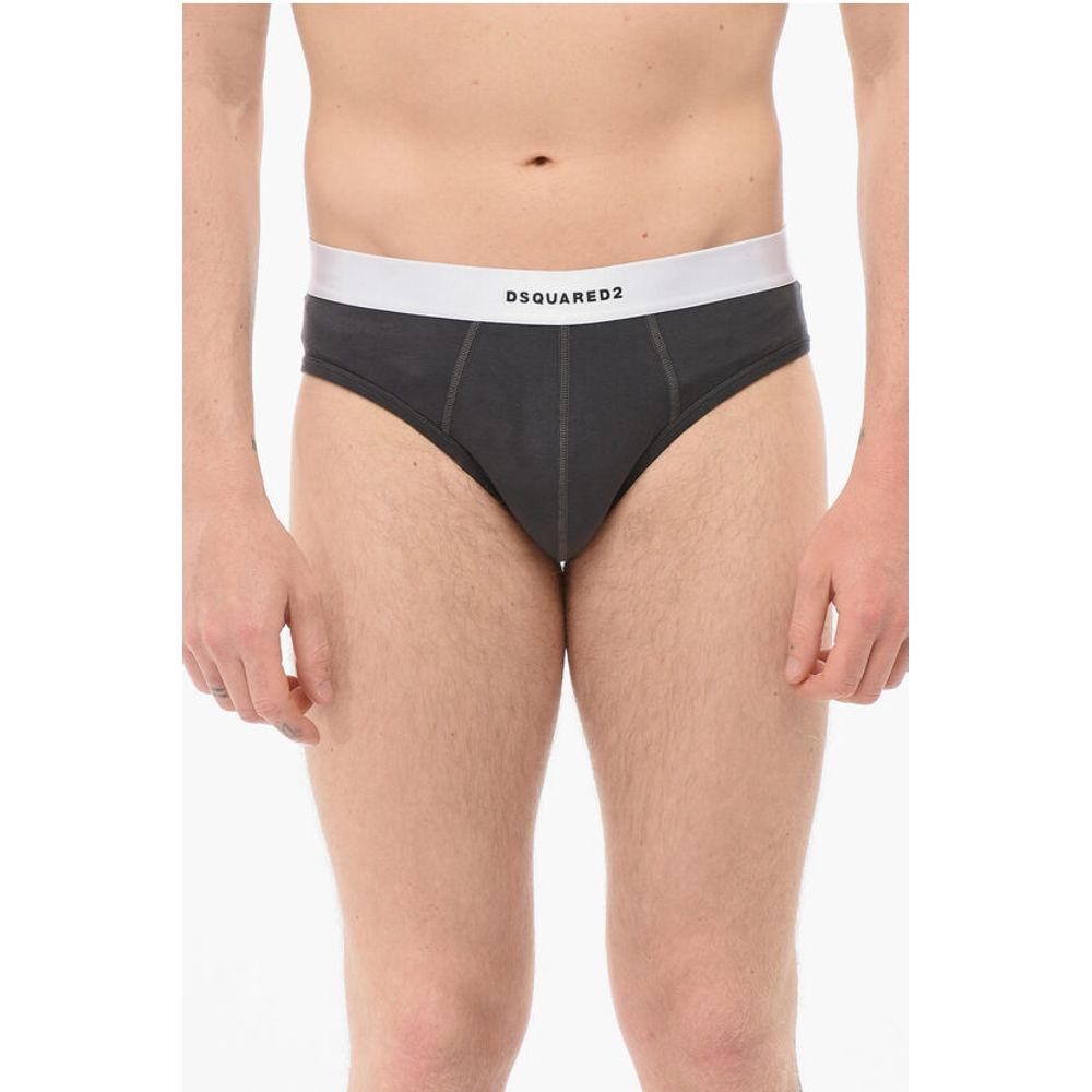 Dsquared² Cotton Slip With Logoed Waistband