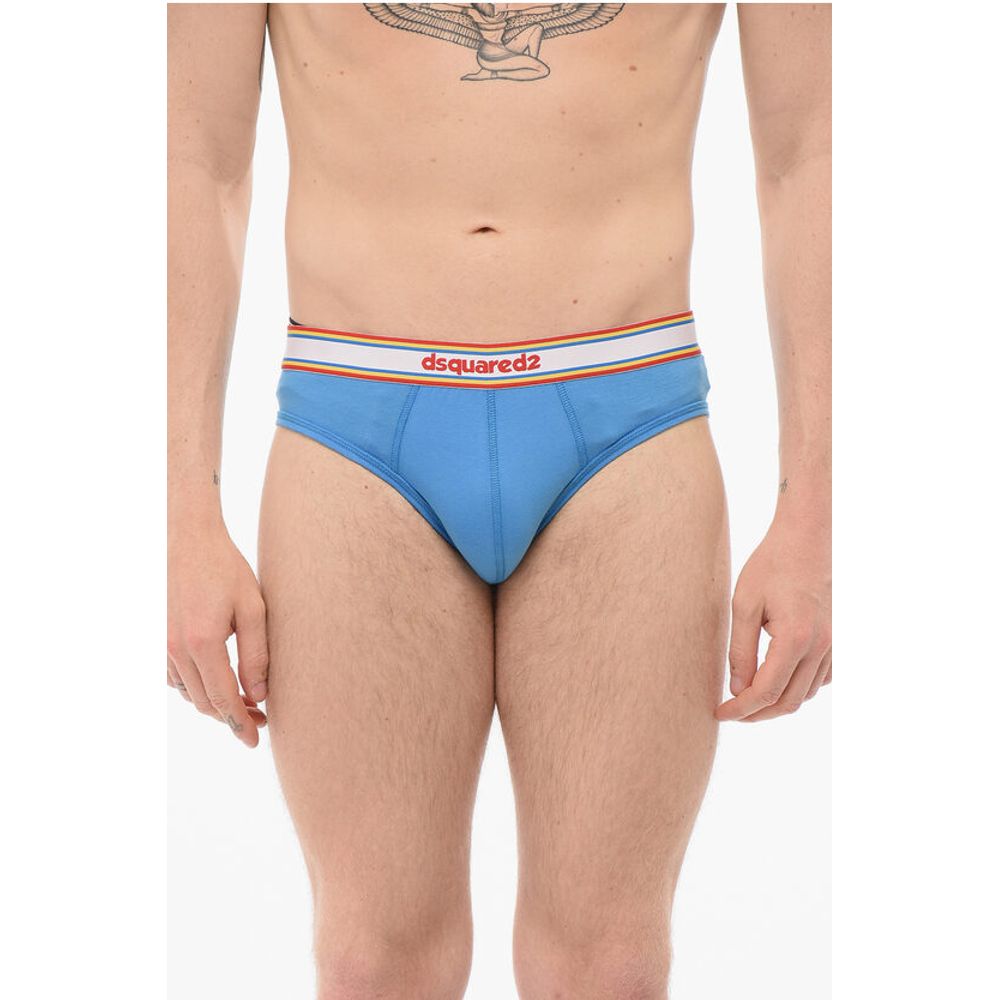 Dsquared² Cotton Slip With Logoed Waistband