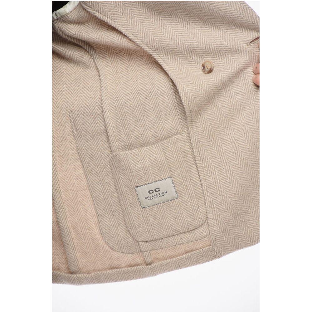 Corneliani Woven Wool RESET Blazer with Herringbone Motif - Image 5