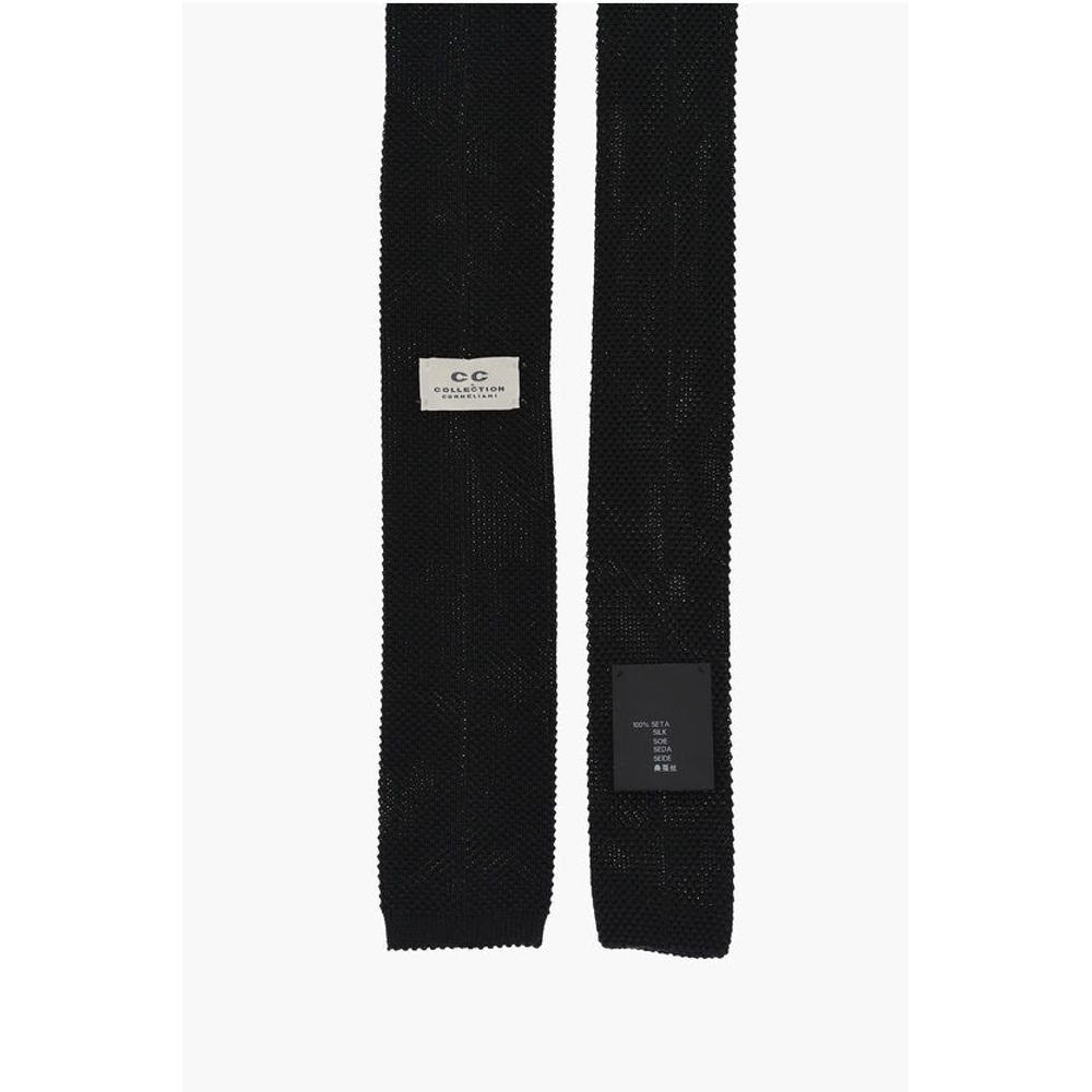 Corneliani CC COLLECTION Solid Color Silk Tie - Image 6