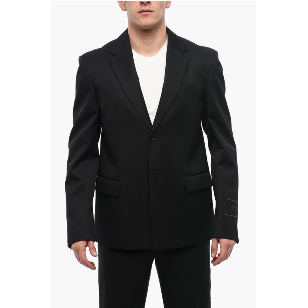 Off-White FOR EVER Single-breasted STRAP Blazer with Flap Pockets