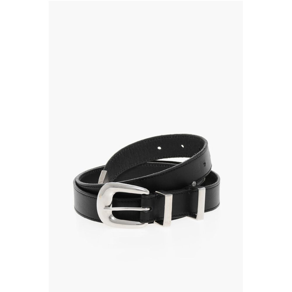 Celine Leather Belt with Brass Buckle 25mm